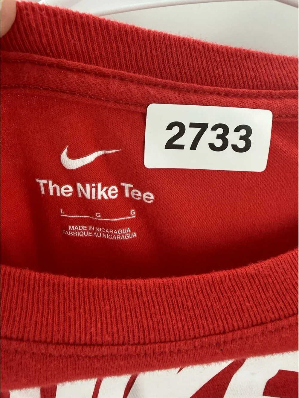 Nike Tee Men’s T-Shirt long sleeve Color Red White Long Large
